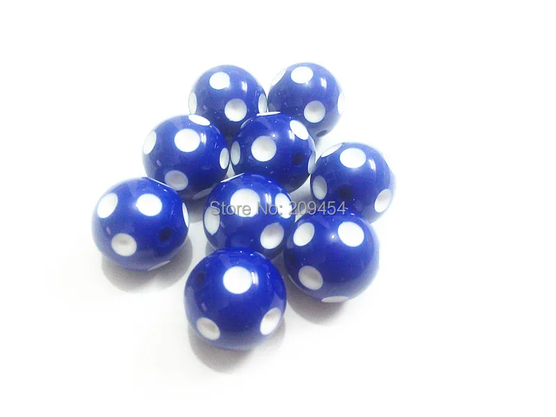 Hot Sale !20mm 100pcs/lot RoyalBlue Polka Dot Beads,Chunky Resin Beads For Kids Jewelry Making 
Hot Sale !20mm 100pcs/lot RoyalBlue Polka Dot Beads,Chunky Resin Beads For Kids Jewelry Making