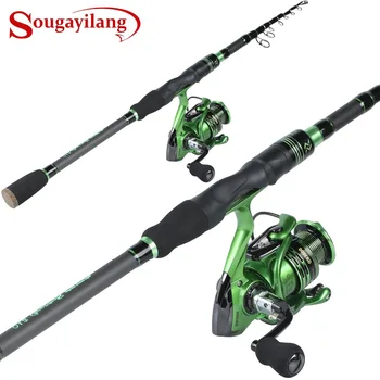 Sougayilang Telescopic Fishing Rod with GB Spinning Fishing Reel Combo -Carbon Fiber Portable Spinning Fishing Pole Reel Kit
Sougayilang Telescopic Fishing Rod with GB Spinning Fishing Reel Combo -Carbon Fiber Portable Spinning Fishing Pole Reel Kit