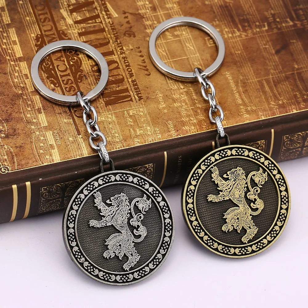 House Greyjoy Baratheon Targaryen Stark Lannister Emblems Round Shield Coin Keychain Lion Metal Key Chain Ring Souvenir Chaveio
House Greyjoy Baratheon Targaryen Stark Lannister Emblems Round Shield Coin Keychain Lion Metal Key Chain Ring Souvenir Chaveio