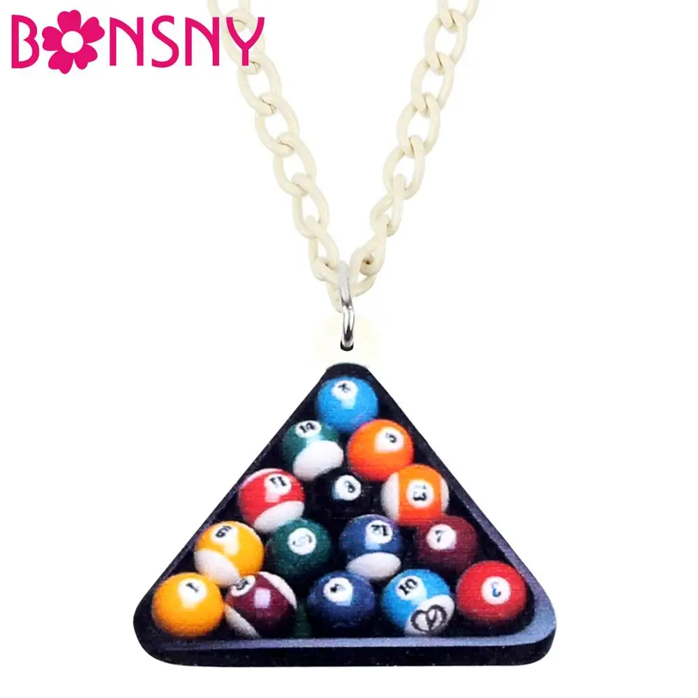 Bonsny Acrylic Colorful Billiard Necklace Pendant Chain Collar Fashion Hipster Jewelry For Women Girls Charms Gift Decoration
Bonsny Acrylic Colorful Billiard Necklace Pendant Chain Collar Fashion Hipster Jewelry For Women Girls Charms Gift Decoration