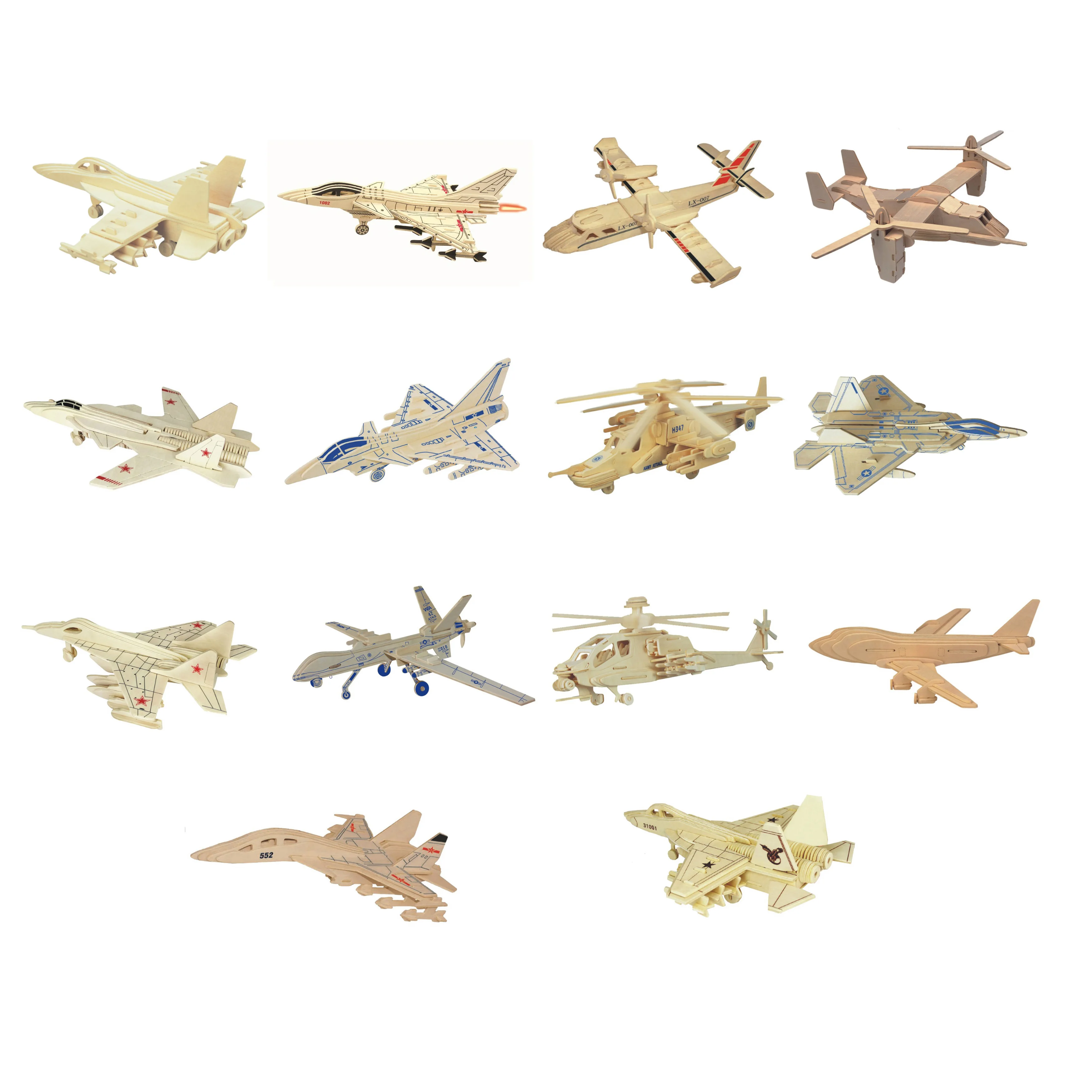 Chanycore Baby Learning Educational Wooden Toys 3D Puzzle Plane Helicopter Su-47 Mig-29 F-22 F-18 MV-22 Apache Kids Gifts 4295
Chanycore Baby Learning Educational Wooden Toys 3D Puzzle Plane Helicopter Su-47 Mig-29 F-22 F-18 MV-22 Apache Kids Gifts 4295