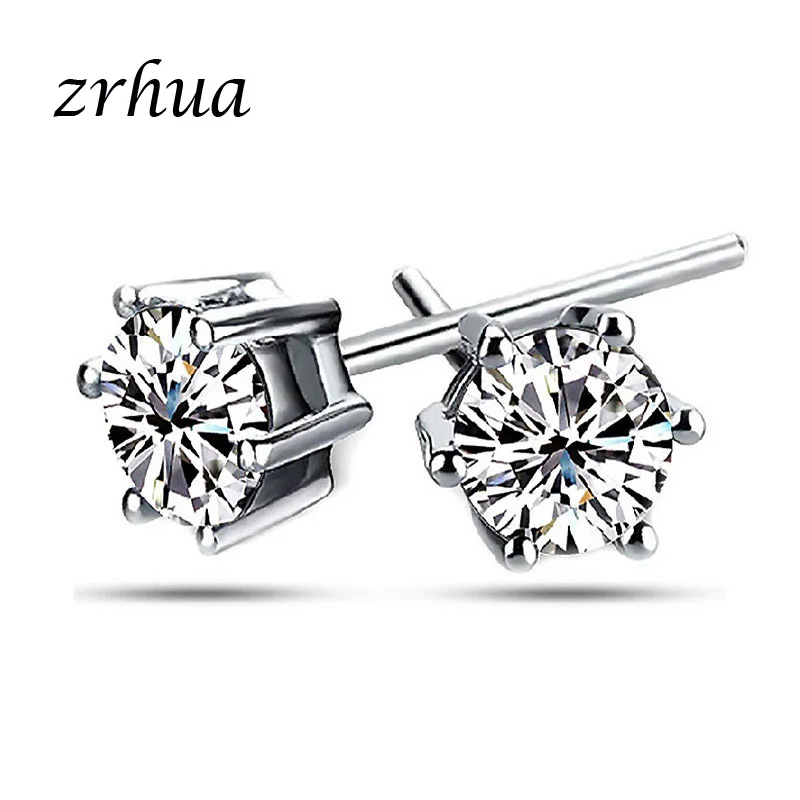 ZRHUA 925 Sterling Silver Round Stud Earrings for Women Girls 2018 sterling-silver-jewelry brincos oorbellen aros de plate 925
ZRHUA 925 Sterling Silver Round Stud Earrings for Women Girls 2018 sterling-silver-jewelry brincos oorbellen aros de plate 925