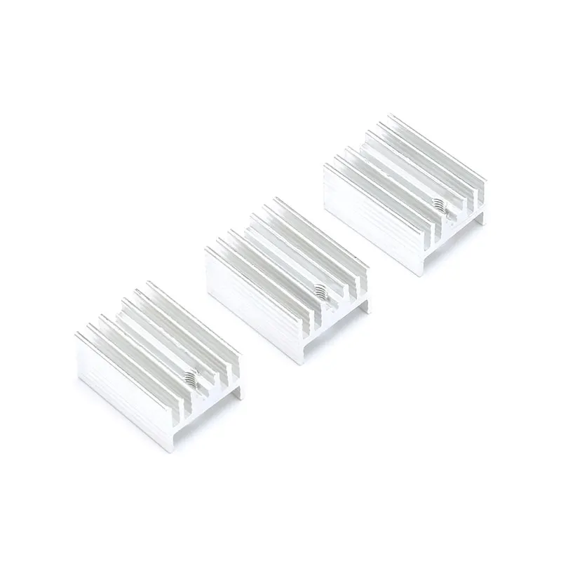 10 pcs 211510mm Heatsink Cooling Fin Radiator Cooler Aluminum Heat Sink for TO3 TO-3 Transistor 21X15X10mm (1)