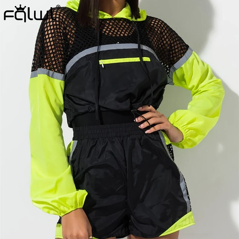 FQLWL Hollow Out 2 Piece Set Tracksuit Women Outfits Long Sleeve Hooded Crop Top and Shorts Biker Streetwear Summer Matching Set
FQLWL Hollow Out 2 Piece Set Tracksuit Women Outfits Long Sleeve Hooded Crop Top and Shorts Biker Streetwear Summer Matching Set