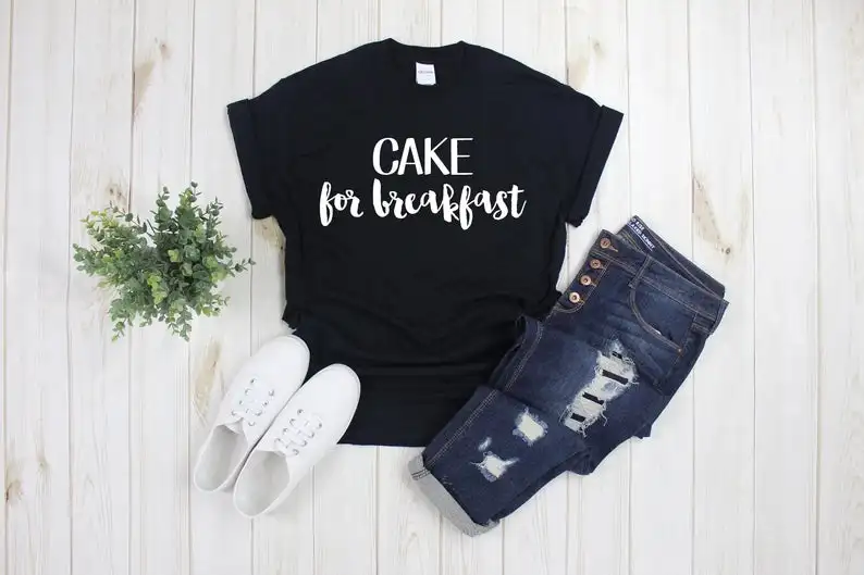 Sugarbaby New Arrival Cake for Breakfast Women T-shirt Graphic Tees Gifts for her Cute Cool Funny t shirts Drop Shipping
Sugarbaby New Arrival Cake for Breakfast Women T-shirt Graphic Tees Gifts for her Cute Cool Funny t shirts Drop Shipping