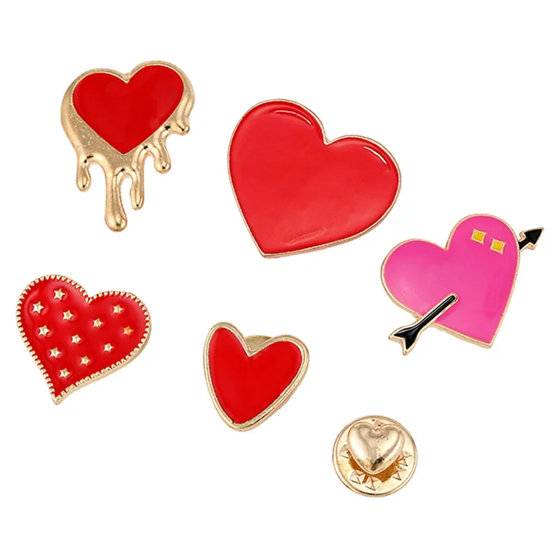 Cartoon Heart Pins and Brooches Pretty Cute Warm Pink Red Love Badge Buttons Enamel Pin Backpack Jackets Bags Cloth Accessories
Cartoon Heart Pins and Brooches Pretty Cute Warm Pink Red Love Badge Buttons Enamel Pin Backpack Jackets Bags Cloth Accessories