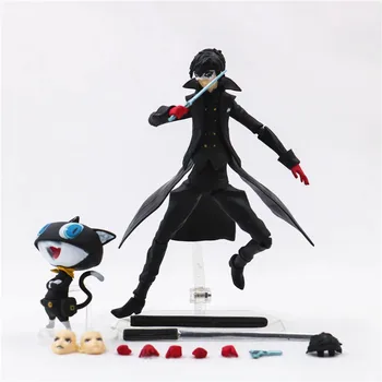 

Figma 363 Persona 5 PVC Action Figure Shujinkou and Morgana Joker Ver. Collectible Model Toys