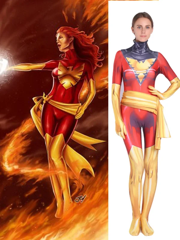 Free Shipping 3D Printting Female X-men Dark Phoenix Superhero Costume NEW Jean Grey Cosplay Costume Tight Catsuit Bodysuit
Free Shipping 3D Printting Female X-men Dark Phoenix Superhero Costume NEW Jean Grey Cosplay Costume Tight Catsuit Bodysuit
