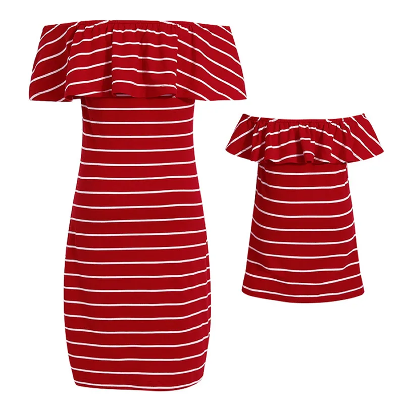 2019 Family Matching Women Kids Girls Dress Mother and Daughter Clothes Parent-child Striped Sundress Off Shoulder Mini Dress
2019 Family Matching Women Kids Girls Dress Mother and Daughter Clothes Parent-child Striped Sundress Off Shoulder Mini Dress