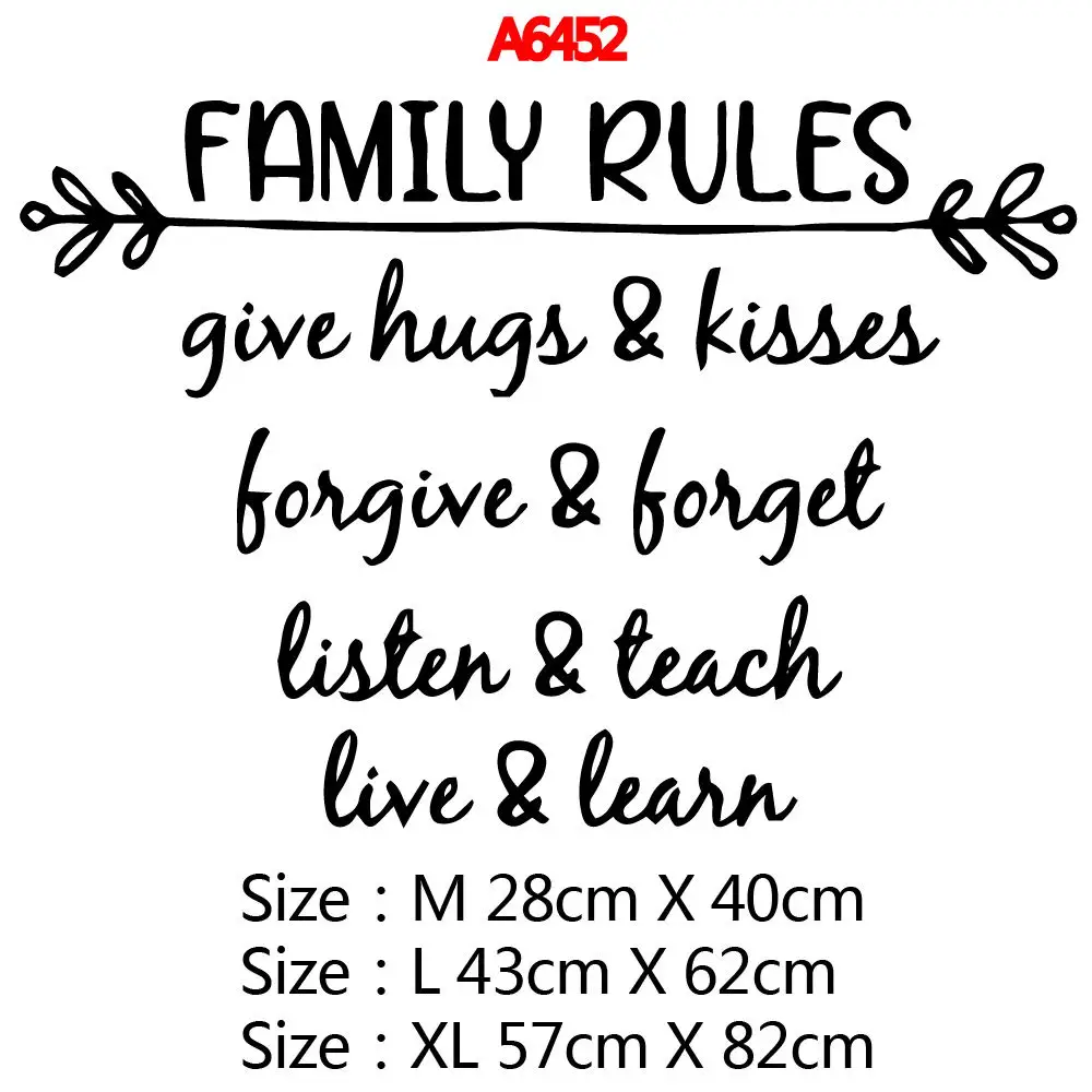 Funny Quotes Family Rules Wall Decals Removable Pvc Wall Stickers Kids Room Nature Decor Waterproof Wallpaper
Funny Quotes Family Rules Wall Decals Removable Pvc Wall Stickers Kids Room Nature Decor Waterproof Wallpaper