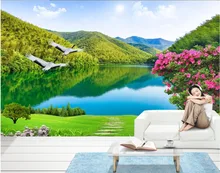 Custom photo 3d wallpaper Non-woven mural Mountain meadow lakes 3d wall murals wallpaper for living room decoration painting
Custom photo 3d wallpaper Non-woven mural Mountain meadow lakes 3d wall murals wallpaper for living room decoration painting