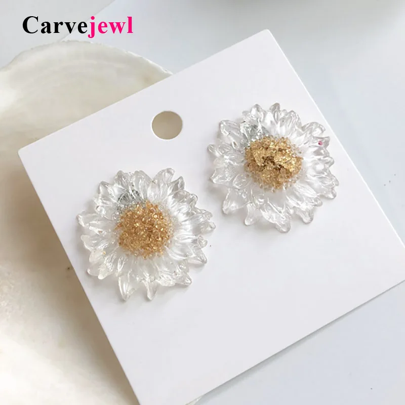 Carvejewl transparent daisy Stud Earrings for women Fashion Jewelry Bijoux boucles big flower anti allergy earring party jewelry
Carvejewl transparent daisy Stud Earrings for women Fashion Jewelry Bijoux boucles big flower anti allergy earring party jewelry