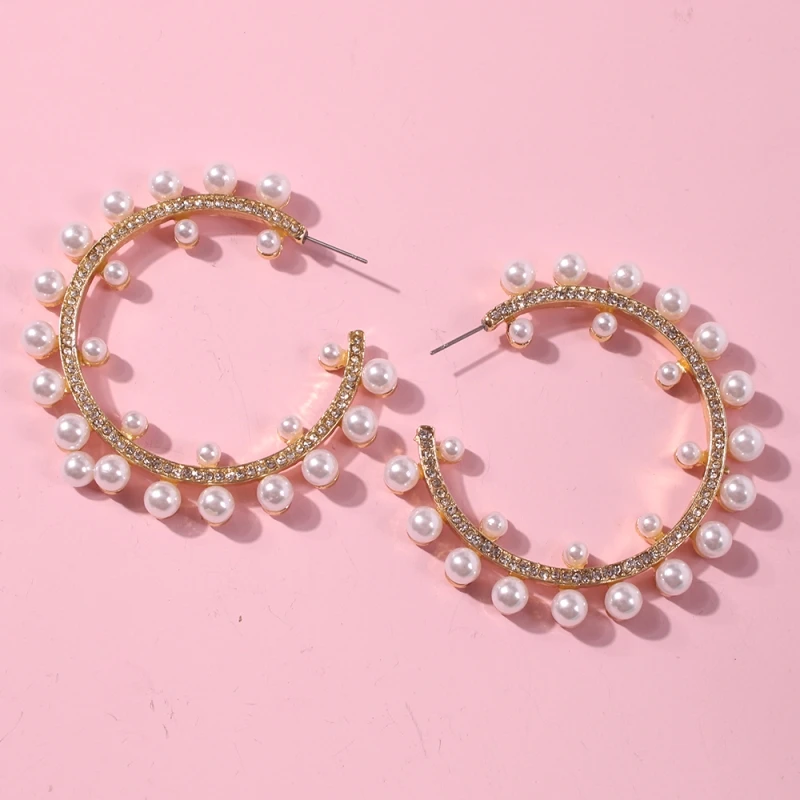 Lalynnly New Fashion Big Circle Drop Earrings For Women Simulated Pearl Rhinestone Dangle Earrings Party Wedding Jewelry E63351
Lalynnly New Fashion Big Circle Drop Earrings For Women Simulated Pearl Rhinestone Dangle Earrings Party Wedding Jewelry E63351