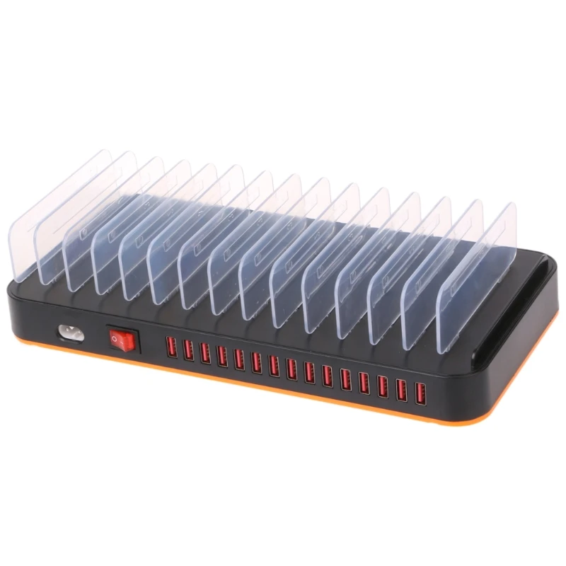 80W 15-Port Adjustable Dividers USB Charger Station Dock Multi Devices Hub Stand
80W 15-Port Adjustable Dividers USB Charger Station Dock Multi Devices Hub Stand