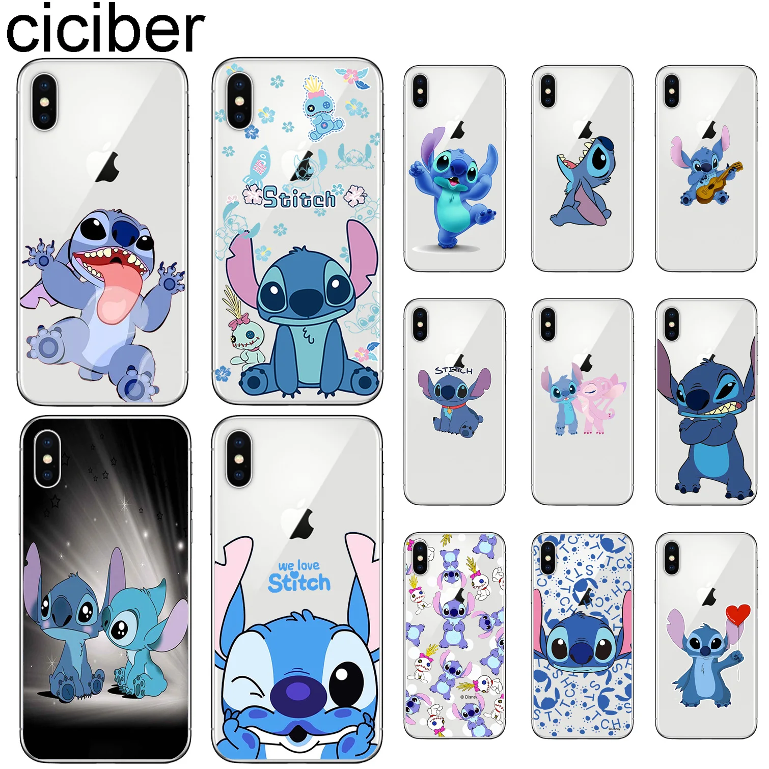 ciciber For Iphone 7 8 6 6S Plus 5S SE X XR XS MAX Clear Soft silicone TPU Cover Phone Cases Stitch Funny Cute Fundas Coque Capa
ciciber For Iphone 7 8 6 6S Plus 5S SE X XR XS MAX Clear Soft silicone TPU Cover Phone Cases Stitch Funny Cute Fundas Coque Capa