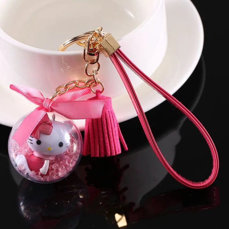 Hello Kitty Keychain Cartoon Crystal KT Cat Automobile Buckle Woman Lovely Bag Pendant Key Holder Chain Circle Hanging Gift Car
Hello Kitty Keychain Cartoon Crystal KT Cat Automobile Buckle Woman Lovely Bag Pendant Key Holder Chain Circle Hanging Gift Car