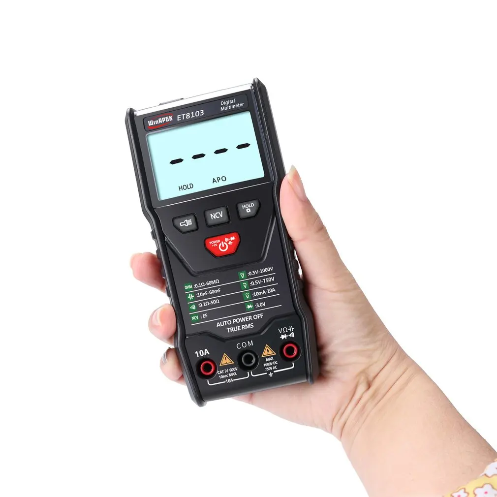 WinAPEX ET6531B NCV Digital Multimeter AC/DC Voltmeter Ammeter True RMS Diode Ohm Resistence Tester Data Hold Auto Range Sale
WinAPEX ET6531B NCV Digital Multimeter AC/DC Voltmeter Ammeter True RMS Diode Ohm Resistence Tester Data Hold Auto Range Sale