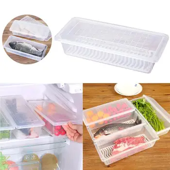 3pc Kitchen Food Sealed Storage Box Rectangular Refrigerator Moisture-Proof Drain Vegetable Keep Fresh Box Rack Holder
3pc Kitchen Food Sealed Storage Box Rectangular Refrigerator Moisture-Proof Drain Vegetable Keep Fresh Box Rack Holder