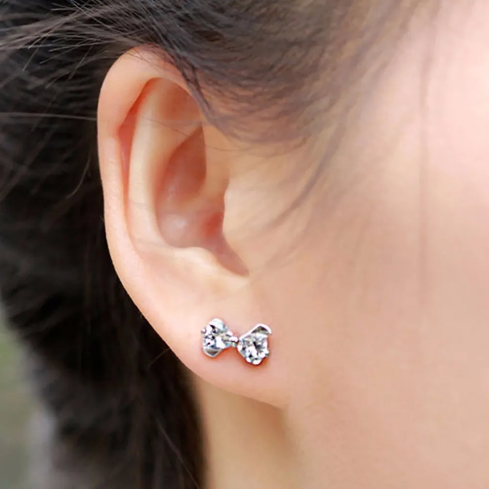Fashion Sweet Elegant Silver Bow Tie Earrings Cute Rhinestone Crystal Bowknot Ear Stud Gift for Women #269265
Fashion Sweet Elegant Silver Bow Tie Earrings Cute Rhinestone Crystal Bowknot Ear Stud Gift for Women #269265
