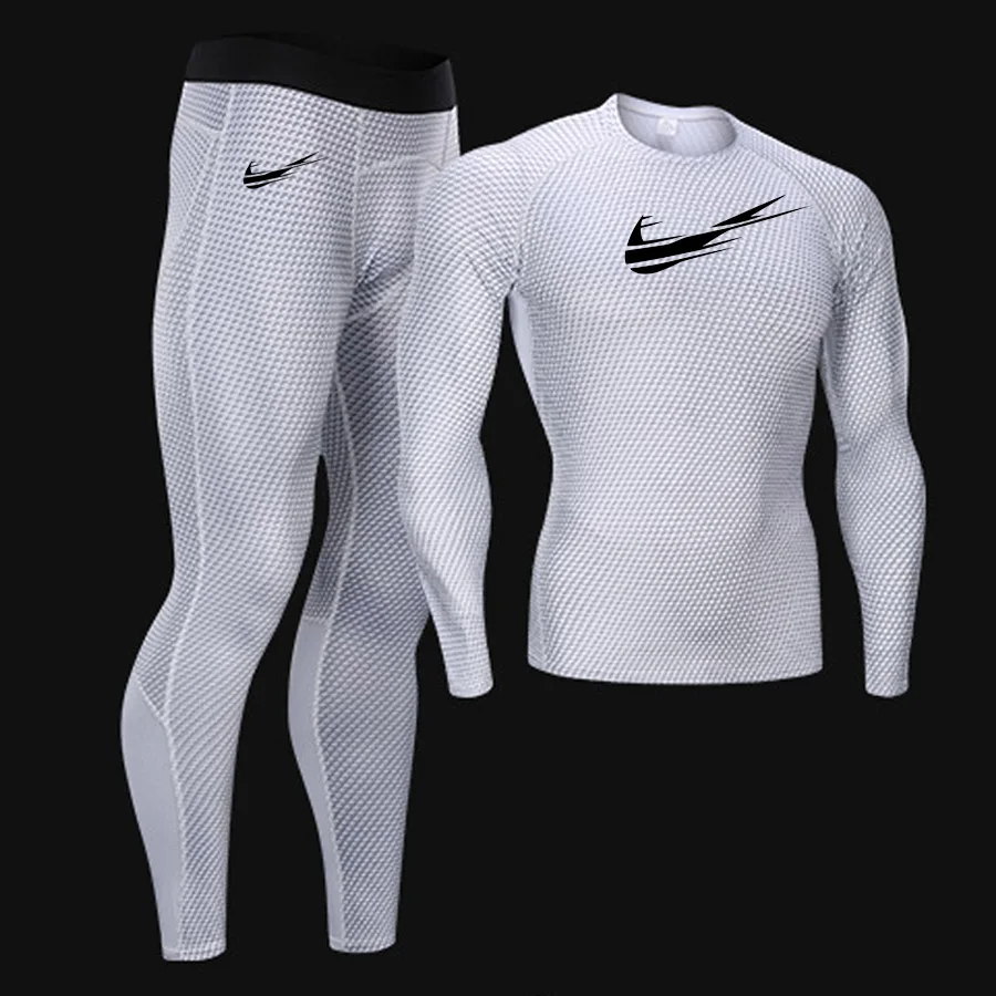 Men's jogging suit Quick drying Long sleeve T shirt Trousers Union suit Running Skins Compression Men Sports Brand Clothing 4XL
Men's jogging suit Quick drying Long sleeve T shirt Trousers Union suit Running Skins Compression Men Sports Brand Clothing 4XL