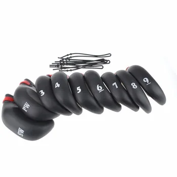 Crestgolf 9pcs/pack Black Rubber Waterproof Golf Head Cover Protector Iron Club Headcover with Free Slings Golf Gift Accessories
Crestgolf 9pcs/pack Black Rubber Waterproof Golf Head Cover Protector Iron Club Headcover with Free Slings Golf Gift Accessories