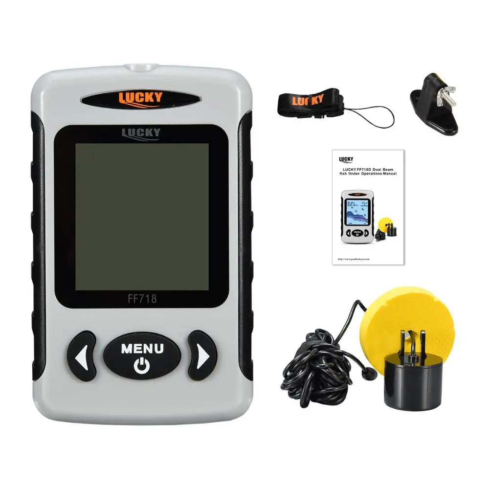 Портативный рыболокатор LUCKY FF718D с ЖК дисплеем 2 кГц/83 кГц|fish finder|portable fish finderfish detector