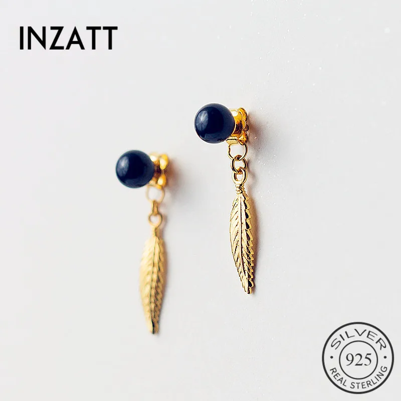 INZATT Boho Exquisite Gold Feather Black Pearl Dangle Drop Earrings For Women Wedding Party 925 Sterling Silver Fashion Jewelry
INZATT Boho Exquisite Gold Feather Black Pearl Dangle Drop Earrings For Women Wedding Party 925 Sterling Silver Fashion Jewelry