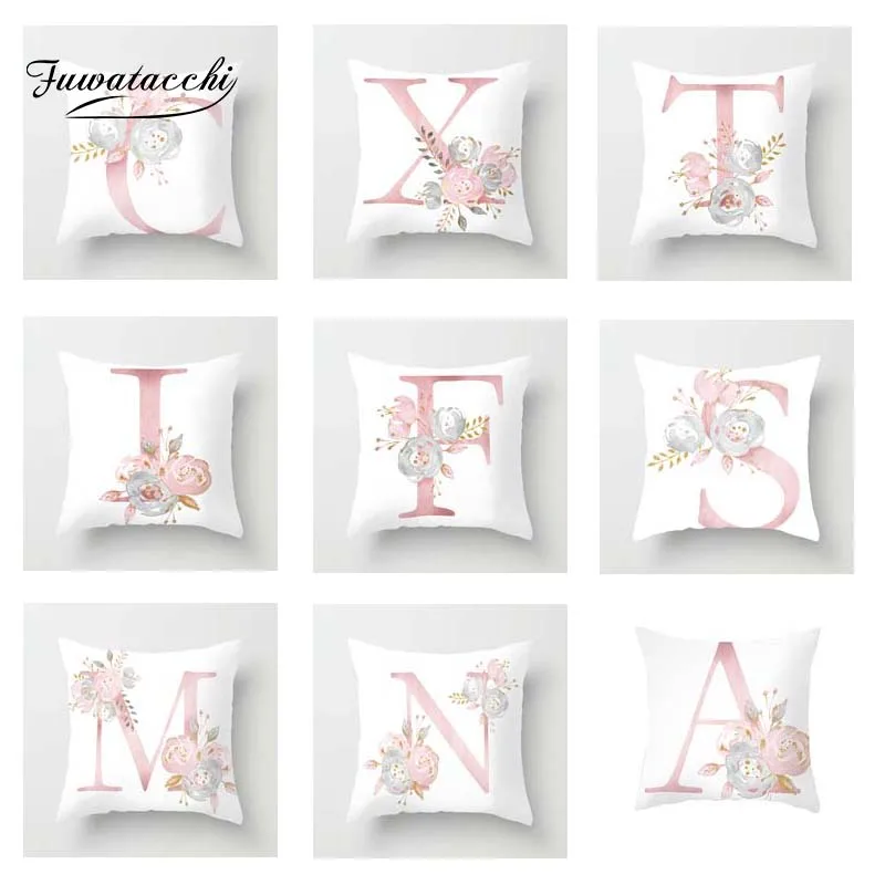 Fuwatacchi A-Z Letter Cushion Cover Pink White Rose Soft Throw Pillow Cover Decorative Sofa Pillow Case Pillowcase
Fuwatacchi A-Z Letter Cushion Cover Pink White Rose Soft Throw Pillow Cover Decorative Sofa Pillow Case Pillowcase