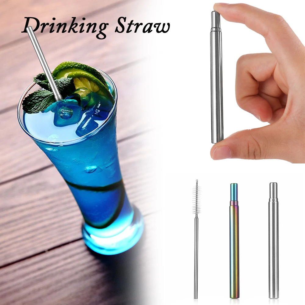 1PC Stainless Steel Telescopic Drinking Straw Portable Folding Filter Travel Straw and Cleaning Brush Bar Accessories
1PC Stainless Steel Telescopic Drinking Straw Portable Folding Filter Travel Straw and Cleaning Brush Bar Accessories