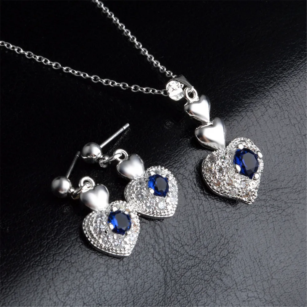 Fashion Jewelry Sets Blue Cubic Zirconia Earrings Long Necklace for Women Crystal Neckaces & Pendants
Fashion Jewelry Sets Blue Cubic Zirconia Earrings Long Necklace for Women Crystal Neckaces & Pendants