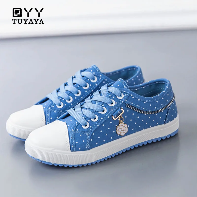 2019 Fashion Polka Dot Women Sneakers Denim Casual Shoes Female Summer Canvas Shoes Trainers Lace Up Ladies Basket Femme
2019 Fashion Polka Dot Women Sneakers Denim Casual Shoes Female Summer Canvas Shoes Trainers Lace Up Ladies Basket Femme