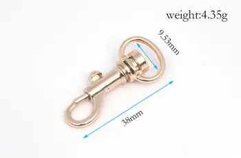 9.5x38mm Light gold trigger snap for bag, hardware accessories, handbag hook swivel clasp Dog clip Hook Metal Clip Buckle
9.5x38mm Light gold trigger snap for bag, hardware accessories, handbag hook swivel clasp Dog clip Hook Metal Clip Buckle