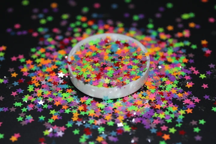 3mm Neon Stars Glitter Confetti, Great for Party Decoration, Wedding Supplies and Nail Art
3mm Neon Stars Glitter Confetti, Great for Party Decoration, Wedding Supplies and Nail Art