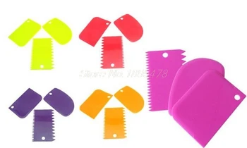 600Set3Pcs/set Plastic Dough Icing Fondant Scraper Cake Decorating Baking Pastry Tools Plain Smooth Jagged Edge Spatulas Cutters
600Set3Pcs/set Plastic Dough Icing Fondant Scraper Cake Decorating Baking Pastry Tools Plain Smooth Jagged Edge Spatulas Cutters