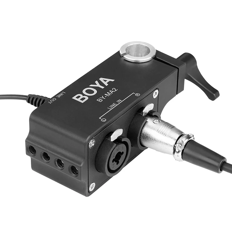 Boya BY-MA2 через двухканальный сигнал запись аудио смеситель XLR Jack 6 5 мм до 3