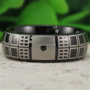 Free Shipping YGK JEWELRY Hot Sales 8MM Black Dome Doctor Who Time Tardis Men's Comfort Tungsten Wedding Ring
Free Shipping YGK JEWELRY Hot Sales 8MM Black Dome Doctor Who Time Tardis Men's Comfort Tungsten Wedding Ring