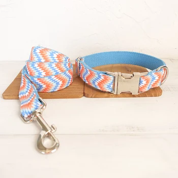 Personalized Dog Collar and Leash Set Fabric Design THE Ripple Style Dog Collar with Laser Engraved
Personalized Dog Collar and Leash Set Fabric Design THE Ripple Style Dog Collar with Laser Engraved