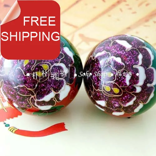 Cloisonne 50mm baoding ball w/red peony in multi colors.Fadeless musical stress health relief balls.Red paper box.Free shipping.
Cloisonne 50mm baoding ball w/red peony in multi colors.Fadeless musical stress health relief balls.Red paper box.Free shipping.