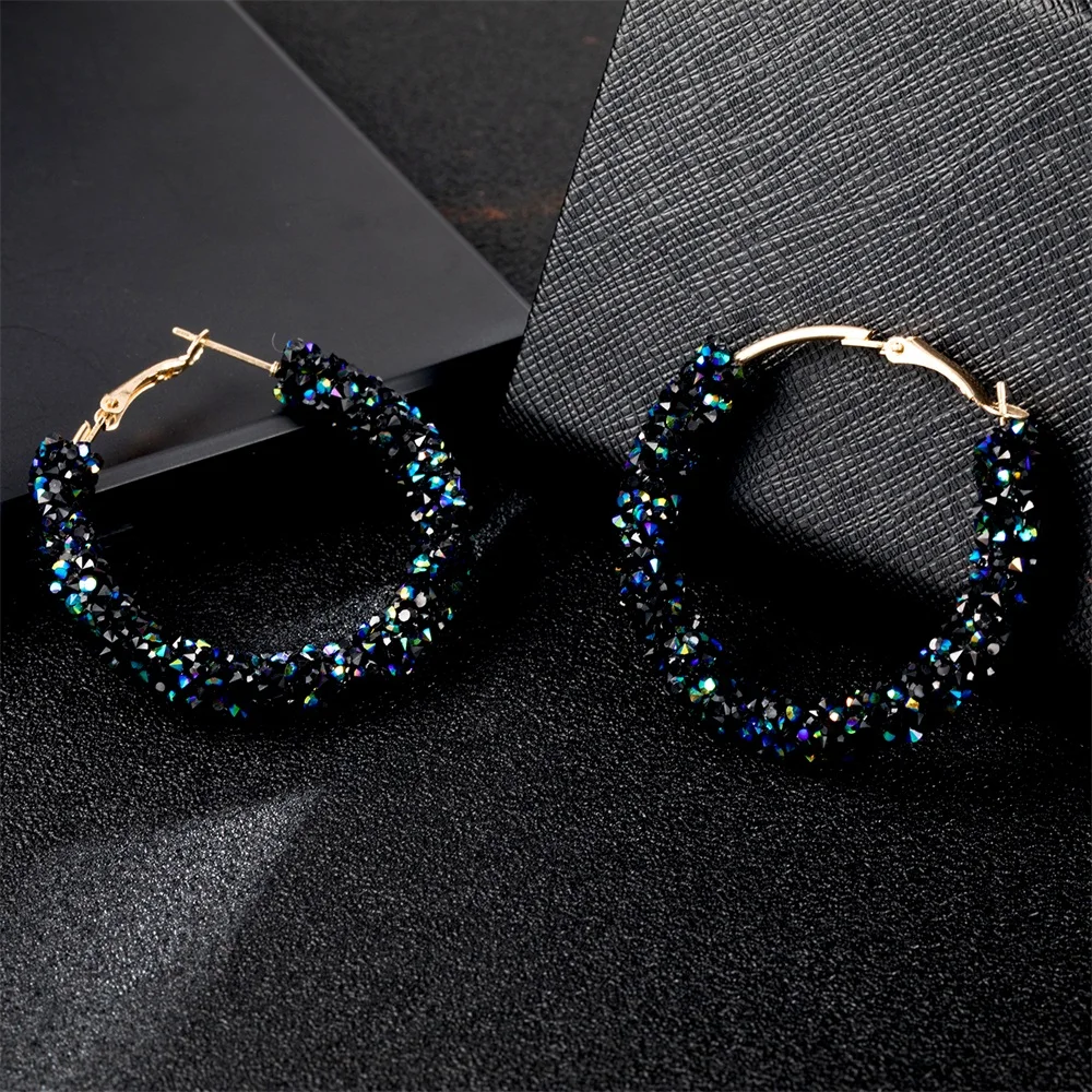 Fashion charm stud earring crystal ring earrings rhinestone bright round geometric earrings women's jewelry
Fashion charm stud earring crystal ring earrings rhinestone bright round geometric earrings women's jewelry