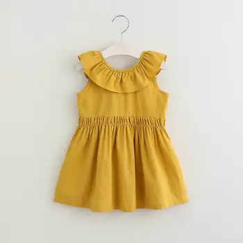 Wholesale Summer New Girls Dresses Ruffles Collar Elastic Waist V Backless Cotton Dress Children Clothing 2-7Y E16359
Wholesale Summer New Girls Dresses Ruffles Collar Elastic Waist V Backless Cotton Dress Children Clothing 2-7Y E16359