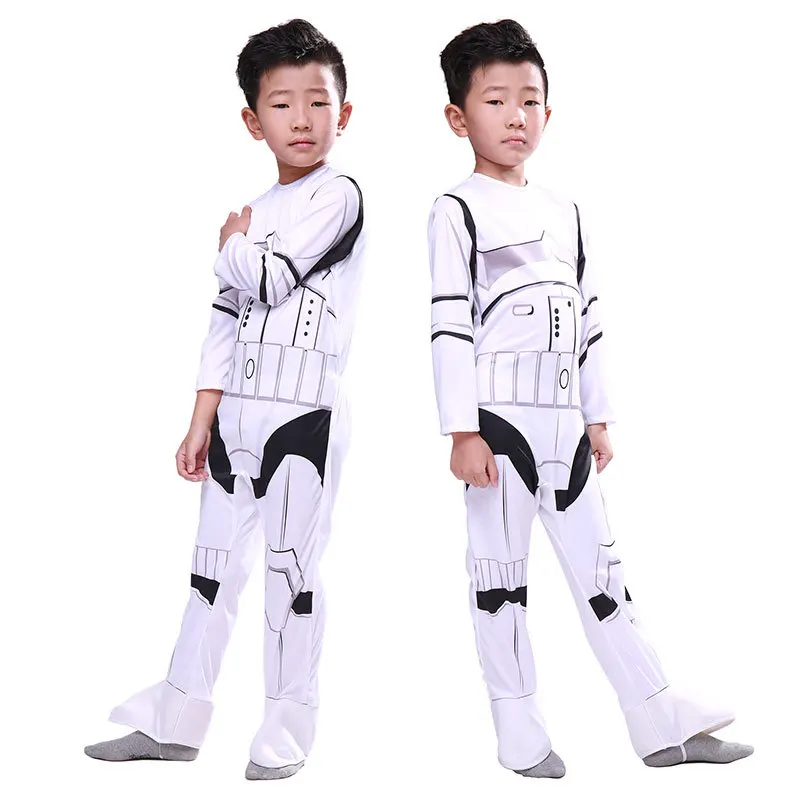 Фильм Звездные войны костюмы Imperial Stormtrooper Косплэй Хэллоуин костюм для мальчика