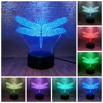 Dragonfly Animal Figuras 3D Illusion LED Lamp 7 Colors Changing Desk Nightlight Flygon Light-up action & toy figures
Dragonfly Animal Figuras 3D Illusion LED Lamp 7 Colors Changing Desk Nightlight Flygon Light-up action & toy figures