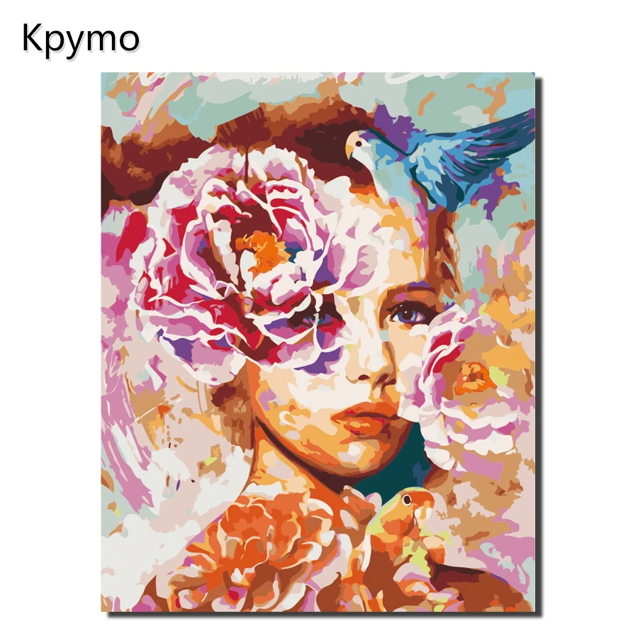

Kpymo Beauty Parrot eagle Rose horse deer Painting By Numbers Kits Color Numbers Modern Wall Art Picture Gift birthday present