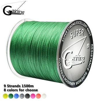 Gaining 9 Strands Weaves Braided 1500M Fishing Line Super Strong PE Line 20LB-200LB Braided Fishing Thread for Carp Fishing
Gaining 9 Strands Weaves Braided 1500M Fishing Line Super Strong PE Line 20LB-200LB Braided Fishing Thread for Carp Fishing
