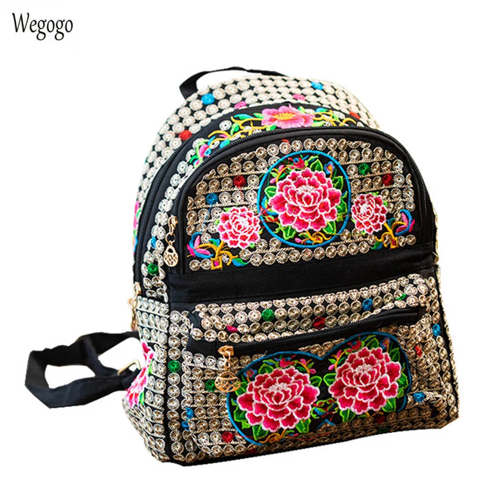 National Women Backpack Vintage Canvas Embroidery Ethnic Rucksack Flower Embroidered Travel Bags Schoolbag Backpacks Mochila
National Women Backpack Vintage Canvas Embroidery Ethnic Rucksack Flower Embroidered Travel Bags Schoolbag Backpacks Mochila
