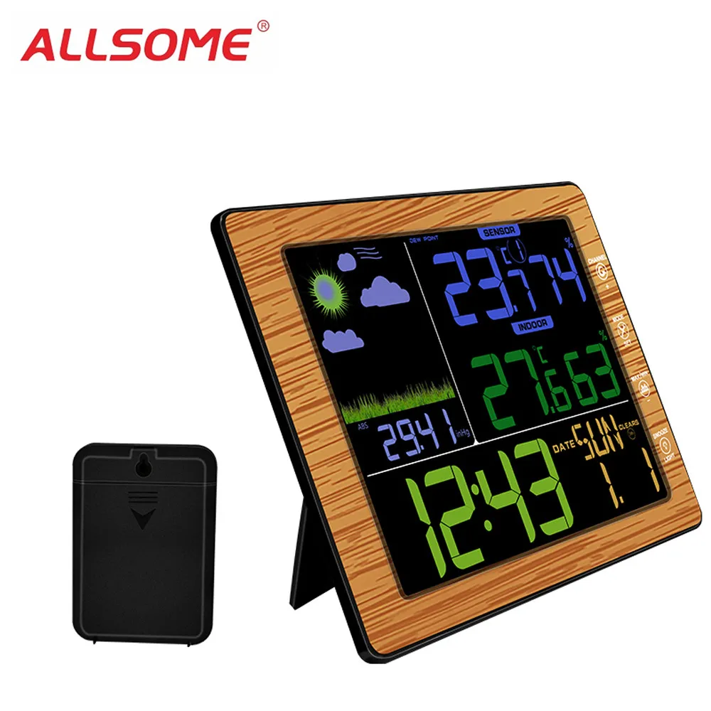 ALLSOME TS-8210 Digital LCD Wireless Professional Weather Station Temperature Tester Thermometer Humidity Monitor HT2142-2143
ALLSOME TS-8210 Digital LCD Wireless Professional Weather Station Temperature Tester Thermometer Humidity Monitor HT2142-2143