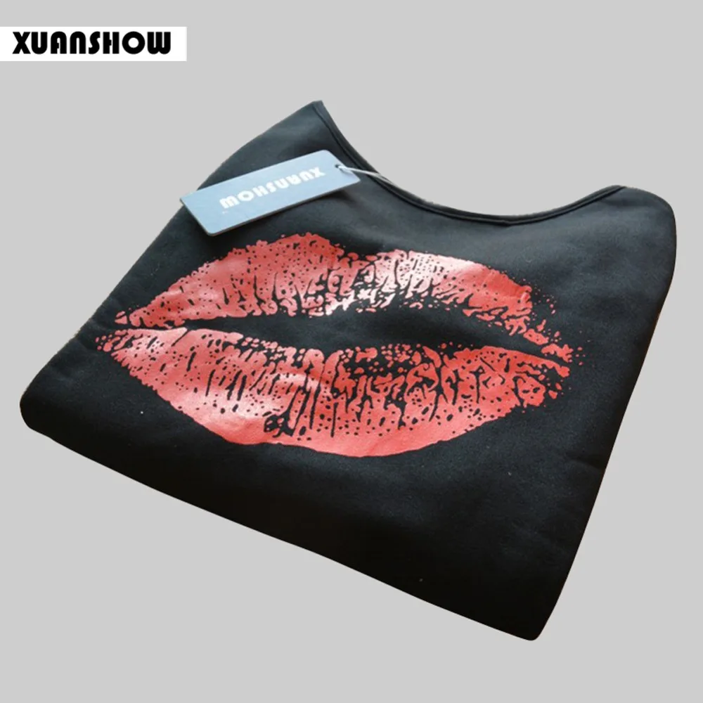 XUANSHOW Women Sweatshirts Sexy Red Big Lips Printed Off Shoulder Long-Sleeved Edge Pullovers Hoodies Sudaderas Mujer
XUANSHOW Women Sweatshirts Sexy Red Big Lips Printed Off Shoulder Long-Sleeved Edge Pullovers Hoodies Sudaderas Mujer