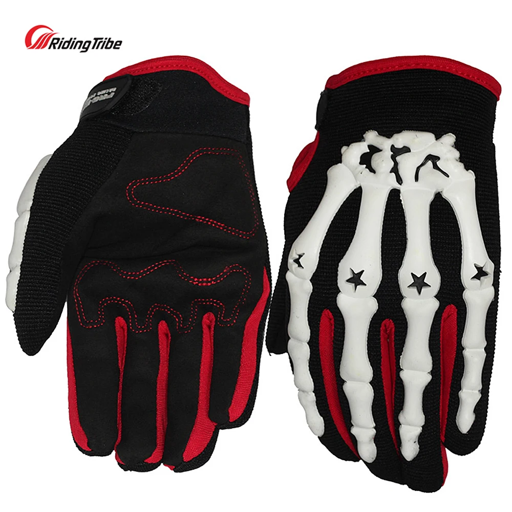 

Riding Tribe Men's Motorcycle Skeleton Gloves Non-slip Bike Cycling Motorcross Moto Hand Protector Guantes Summer CE-04