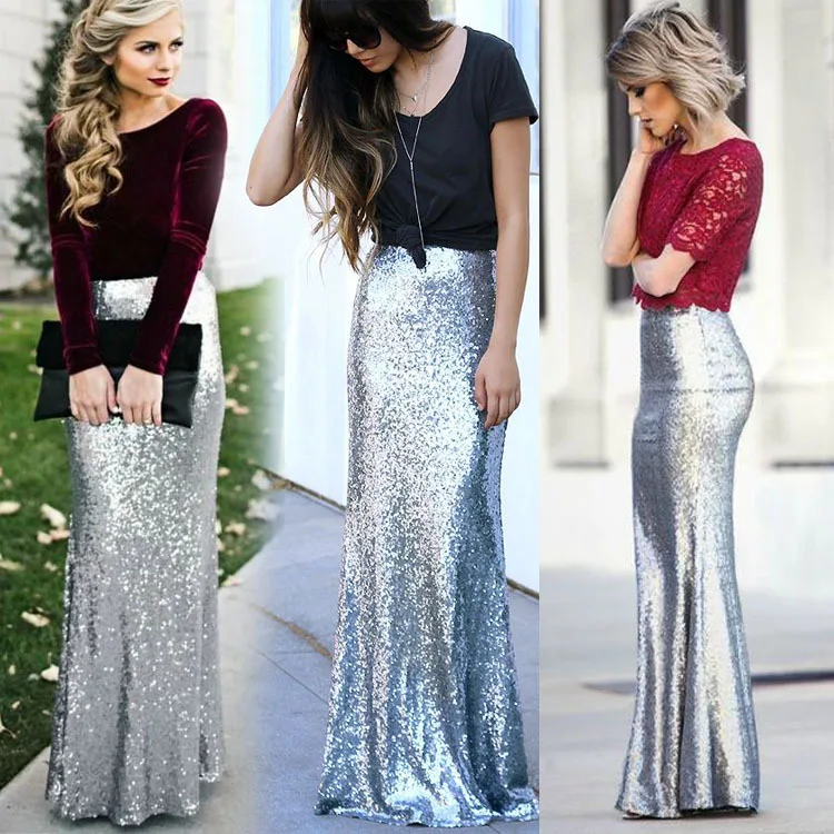 women evening party skirt long skirts for women sequin shiny long skirts sexy party plus size
women evening party skirt long skirts for women sequin shiny long skirts sexy party plus size