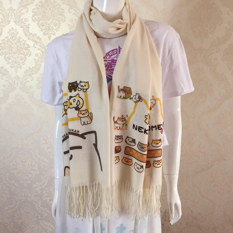 Neko Atsume Cat Scarf Anime Women Boys Girls Imitation Cashmere Autumn Winter Warm Tassel Scarf Shawl Soft Warm Wrap Gift
Neko Atsume Cat Scarf Anime Women Boys Girls Imitation Cashmere Autumn Winter Warm Tassel Scarf Shawl Soft Warm Wrap Gift